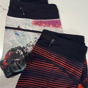 9 pair of Lululemon shorts